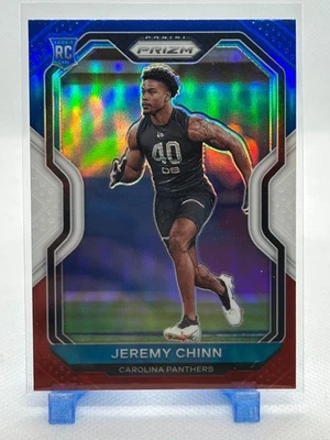 Jeremy Chinn 2020 Panini Prizm Red White & Blue Prizm #367 (RC) Panthers - Image 1 of 2