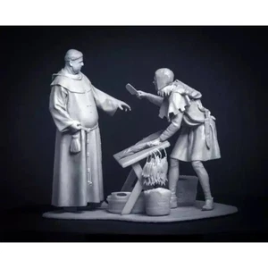 1/32 Resin Model Kit Miniature Medieval Market Monk Unpainted - Picture 1 of 4