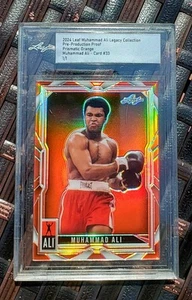 2024 Leaf Muhammad Ali Legacy Collection Prismatic Orange Refractor 1/1 - Picture 1 of 2