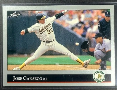1992 Leaf Jose Canseco # 267 Oakland Athletics - Image 1 of 2