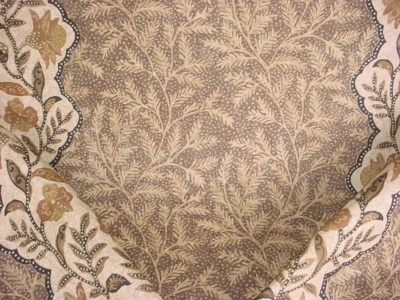 3-5/8Y Lee Jofa 2006206 Bosphorus Taupe Printed Floral Linen Upholstery Fabric - Image 1 of 4