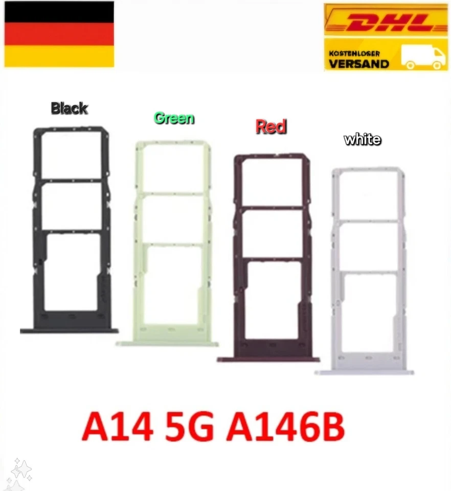 MARKENLOS Samsung Galaxy A14 5G SM-A146B SIMHalter Dual Sim + Micro SD Cards Sim Tray Neu