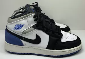 Nike Air Jordan Retro 1 SE Union Mid GS Royal Blue Black BQ6931 102 Size 6Y - Picture 1 of 9