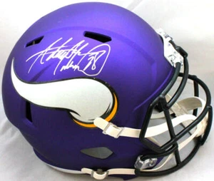 Adrian Peterson Autographed Minnesota Vikings F/S Speed Helmet- Beckett W Holo - Picture 1 of 5