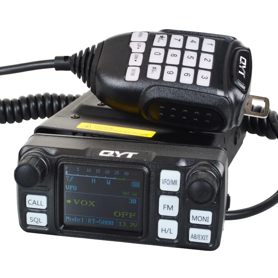 QYT KT-5000 Mini Auto Mobiles Radio Trennbares Panel 25W 10KM VHF UHF Dual Band - Bild 1 von 4
