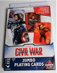 Carte da gioco Capitan America Civil War Jumbo - Foto 1 di 3