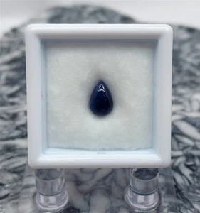 Benitoit Cabochon, 1,04 cts., Benitoite Gem Mine, San Benito Co., CA, #bcab104 - Bild 1 von 3
