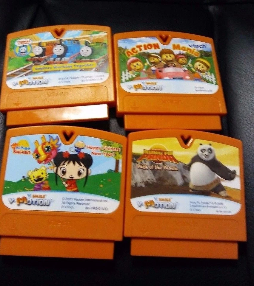 Lot of 4 V.Motion games:Thomas the Train, Kung Fu Panda, Nascar, Ni hao kai lan - Image 1 of 1