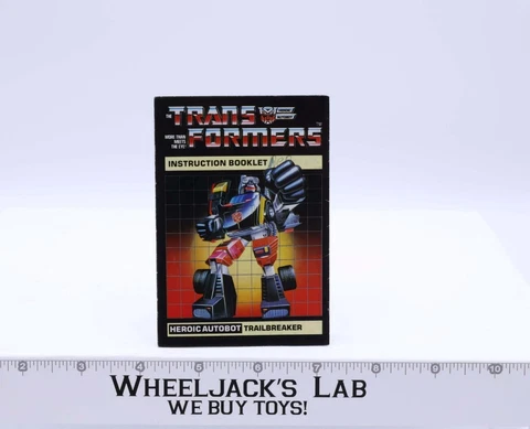 Trailbreaker Action Figure Instruction Manual Booklet 1984 G1 Transformers Cover
