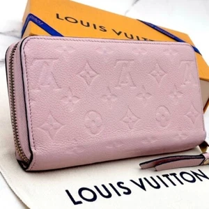 Louis Vuitton Empreinte Zippy Portafoglio Lungo Rosa Poudre Usato Delicatamente Giappone FS - Foto 1 di 9