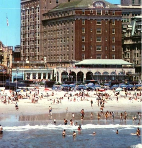 Vintage Postcard Atlantic City NJ The Shelburne Hotel Boardwalk People-J2-108 - Picture 1 of 3