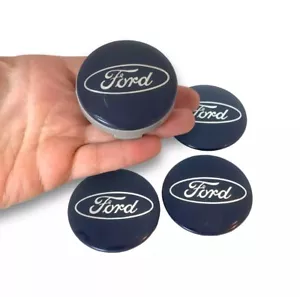 4 x Set For Ford Blue 54 mm Wheel Center Hub Cap Covers Rim Covers - Picture 1 of 2