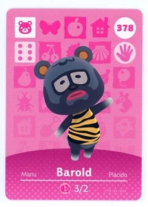 Barold #378 - Amiibo Card - Animal Crossing Series 1 - Authentic Nintendo - Picture 1 of 2