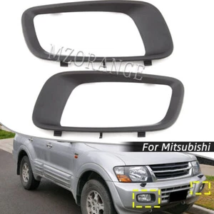 Pair Side Fog Light Lamp Bezel Covers Frames For Mitsubishi Pajero Montero 00-03 - Picture 1 of 12