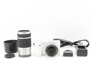 Sony Alpha A6000 (Kit with 16-50mm & 55-210mm Zoom) White Near Mint #22713E - Picture 1 of 9