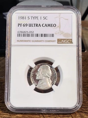 1981 S Type 1 Jefferson Proof 5c, NGC Certified PF 69 UCAM, 052 Cover