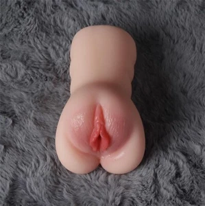 Male Masturbator With 2 Channels 3D Textured Tight Pocket Pussy Stroker 1.4LB - Picture 1 of 11