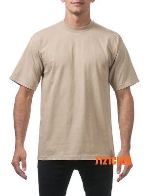 PRO CLUB HEAVYWEIGHT T SHIRTS PROCLUB MENS PLAIN SHORT SLEEVE BIG AND TALL M-7XL - Image 1 of 2