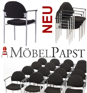 24 bequeme Stühle Stapelstühle Seminarstühle mit Armlehnen von MÖBELPAPST GmbH - Bild 1 von 12