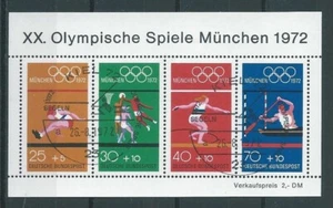 Germany Olympic Games 1972 Münich used block with cancel Kiel Sailing - Picture 1 of 1
