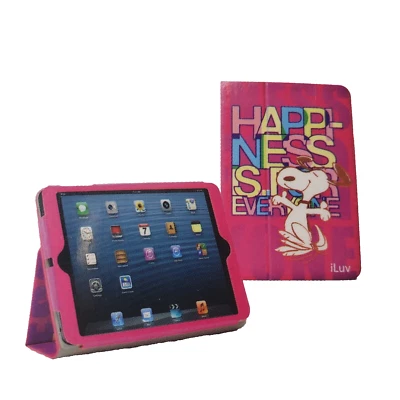 NEW Snoopy iPad Mini Portfolio Case & Stand 'Happiness Is For Everyone' - Image 1 of 4