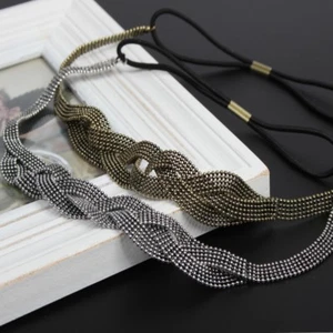 Metall Stirnband Geflochten Haarband Kopfband Zopfgummi Haarschmuck Kopfschmuck - Bild 1 von 3