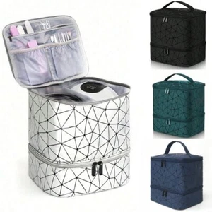 Nail Polish Organizer Nail Light Dryer Storage Carry Case Portable Cosmetic Bag - Picture 1 of 17