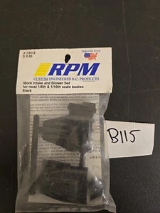 RPM 73412 Set Soffiatore Aspirazione e Sovralimentazione Finto Nero per Carrozzerie RC Auto Camion - Foto 1 di 1