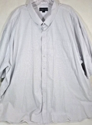 Indygo Smith-Mens Short Sleeve Button-Down Shirt-5XL Big Tall, White-Casual - Image 1 of 4