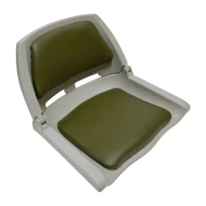 Lightweight Folding Boat Seat - Olive Green Style By MiDMarine - Picture 1 of 4