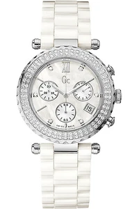 GUESS COLLECTION A22101M1, damas, diamantes en bisel, zafiro, corona de tornillo, 100 m WR - Imagen 1 de 2
