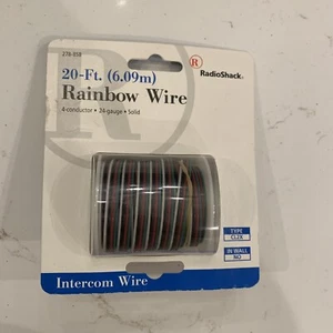 Radio Shack Rainbow Wire ~ 4 Conductor 24 Gauge Solid 20 Foot Roll (6.09m) - Picture 1 of 5