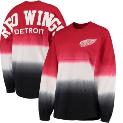 Fanatics Detroit Red Wings Ombré Spirit Jersey Oversized Women's Large Red Black - Image 1 of 4