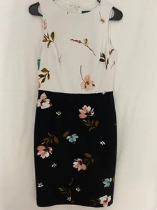 Vestido vaquero de crepé con estampado floral negro blanco Lauren Ralph Lauren para mujer - Imagen 1 de 12