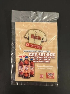 Arizona Diamondbacks Pinback Button 2007 Opening Day Circle K Promo New  - Image 1 of 3