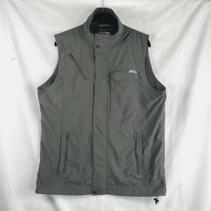 Columbia Mens Vest Medium Omni Shade Olive Green Fishing Travel Pockets Gorpcorp - Picture 1 of 13