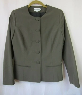 Bragard Women France 44 US 14 Brown Chef Server Hostest Blazer Jacket Uniform - Image 1 of 4