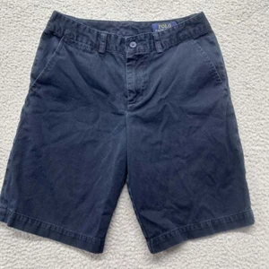 Polo Ralph Lauren Chino Shorts Boys 14  24x9 Blue Cotton School - Picture 1 of 7