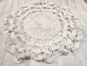 Vintage weiß Cottagecore rund 10" Deckchen - Bild 1 von 7