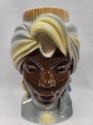 8" BLACKAMOOR WALLPOCKET PLANTER BY ROYAL COPLEY, ROYAL WINDSOR, SPAULDING - Image 1 of 4