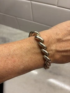 7.25” Sterling Silver San Marcos Chain Link Bracelet 17g 925 - Picture 1 of 10