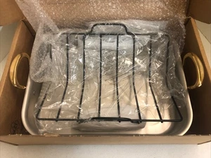 MAUVIEL 1830 671940 Copper Nonstick Roasting Pan 15.75 x 11.8-in - Picture 1 of 5