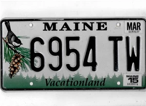 MAINE passenger 2015 license plate "6954 TW". - Picture 1 of 1