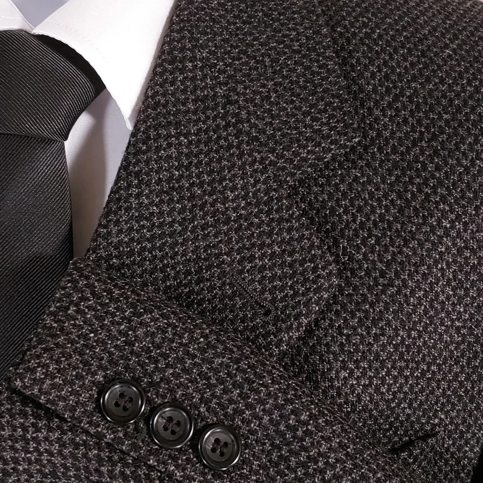 Jaqueta blazer masculina de lã cinza 44R casaco esportivo Victor tweed sob medida 3 botões - Imagem 1 de 4