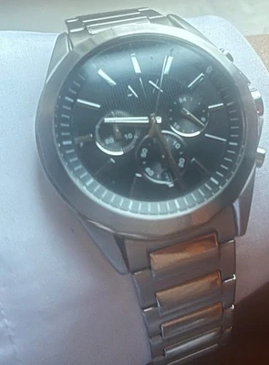 Reloj pulsera ARMANI Exchange para hombre cronógrafo esfera negra acero inoxidable AX260 Foto 1 de 4