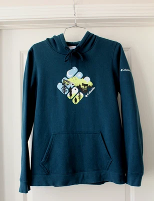 Mujer Talla Mediana Columbia Verde Pullover Sudadera con Capucha Foto 1 de 4