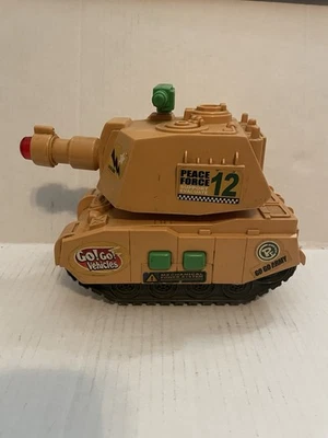 12 Peace Force Support Evacuate Go Go Army Toy  Tank 6” - Image 1 of 4
