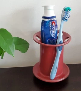 Studio Art Pottery Toothbrush Holder Handmade & Artist Signed - Picture 1 of 6