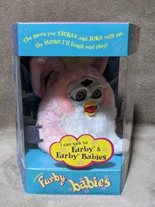New in Box 1999 Furby Babies 70-940 Pink/White C276A2599 Gray Eyes Sealed - Picture 1 of 7
