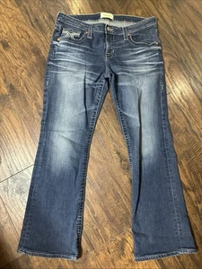 Big Star Jeans Liv Boot Jeans Womens 31 R Dark Wash Blue Denim Cotton Blend - Picture 1 of 2